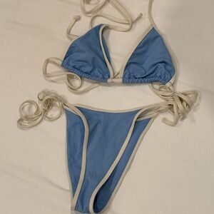 Lspace blue and white Bikini Set